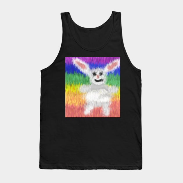 painting colorful grass with rabbit Tank Top by Catbrat